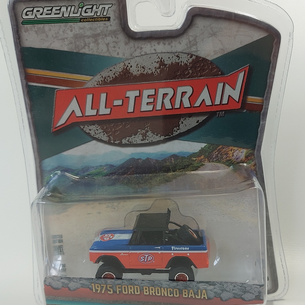 NIP Greenlight Collectibles Car All-Terrain Vehicle 1975 Ford Bronco Baja